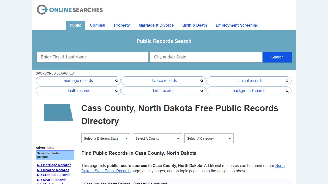 Cass County, North Dakota Free Public Records Directory
